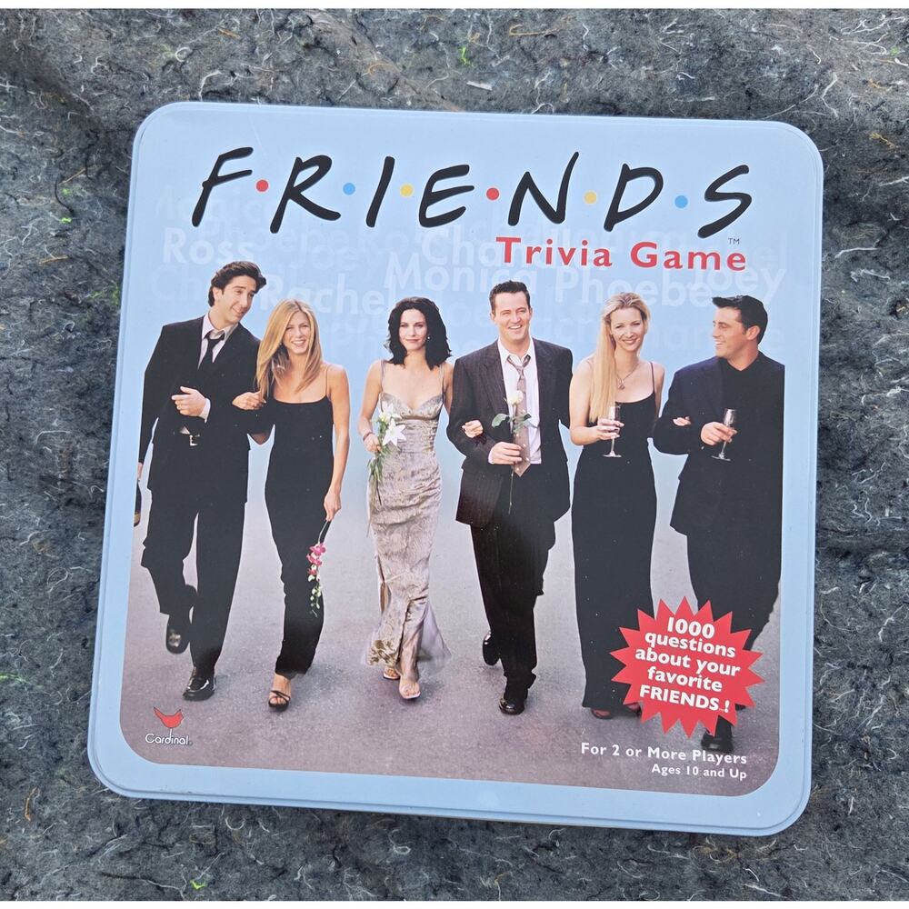 "Friends" Trivia Game in Tin VINTAGE 2002 Collectors Edition Complete OPEN Box